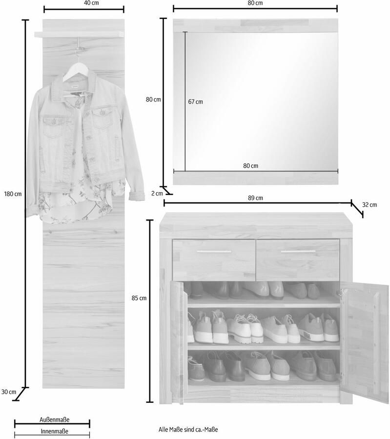 VOGL Möbelfabrik Halmeubelset Toronto (set 3-delig) - Foto 3