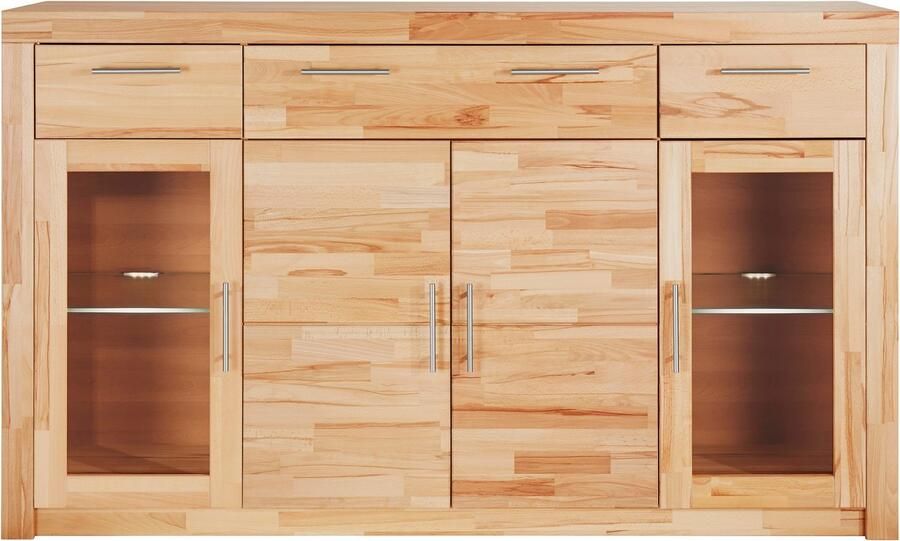VOGL Möbelfabrik Highboard Toronto opt. glazen deuren gedeeltelijk massief frame-look made in germany - Foto 6