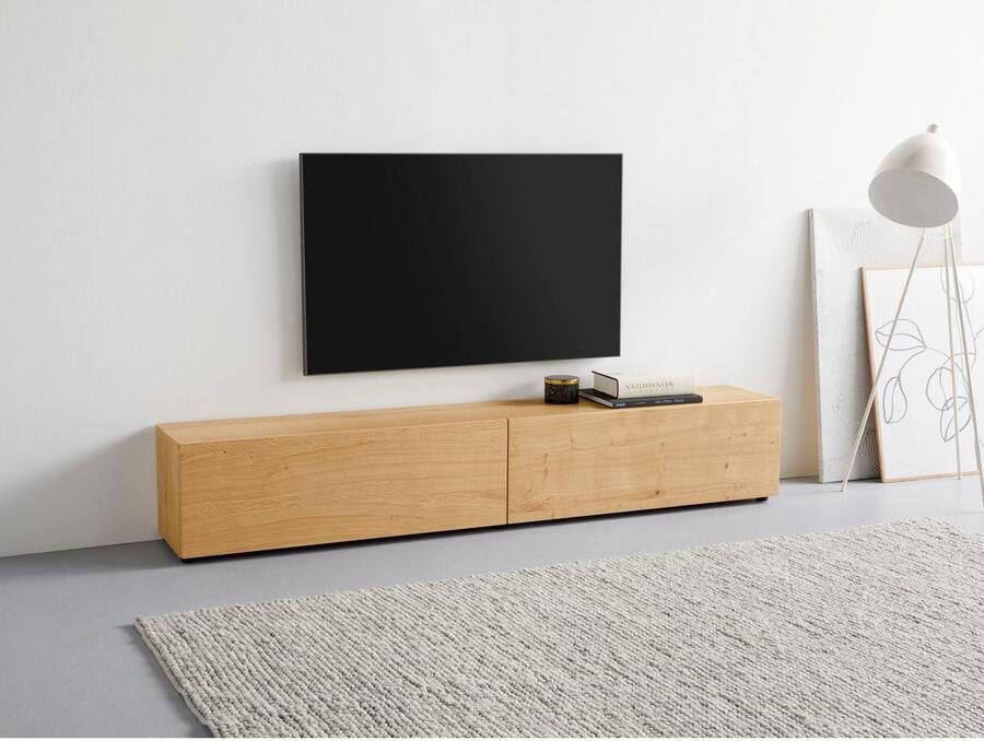 VOGL Möbelfabrik Tv-meubel 1237 Breedte 184 cm hangend en staand front van gefineerd eiken - Foto 2