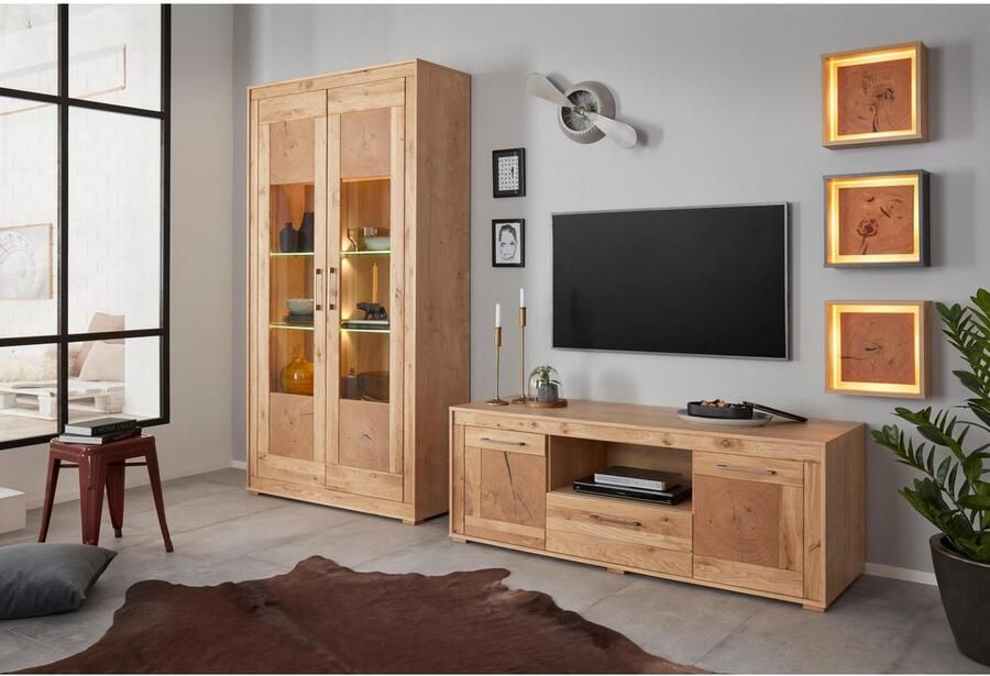 VOGL Möbelfabrik Tv-meubel Breedte 150 cm gedeeltelijk massief hout Made in Germany - Foto 4