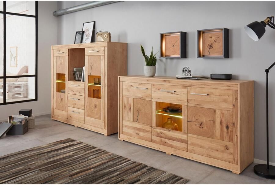 VOGL Möbelfabrik Highboard Breedte 107 cm gedeeltelijk massief hout Made in Germany - Foto 8