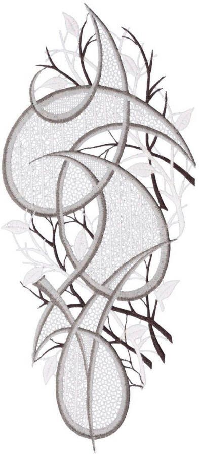 W. Reuter & Sohn Plauener Spitze Raamdecoratie "ornament" in kleur - Foto 2