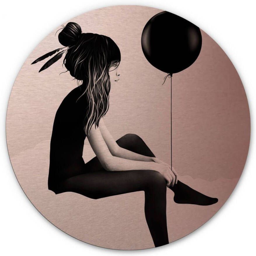 Wall-Art Metalen artprint Metalen bord luchtballon artprint (1 stuk) - Foto 2