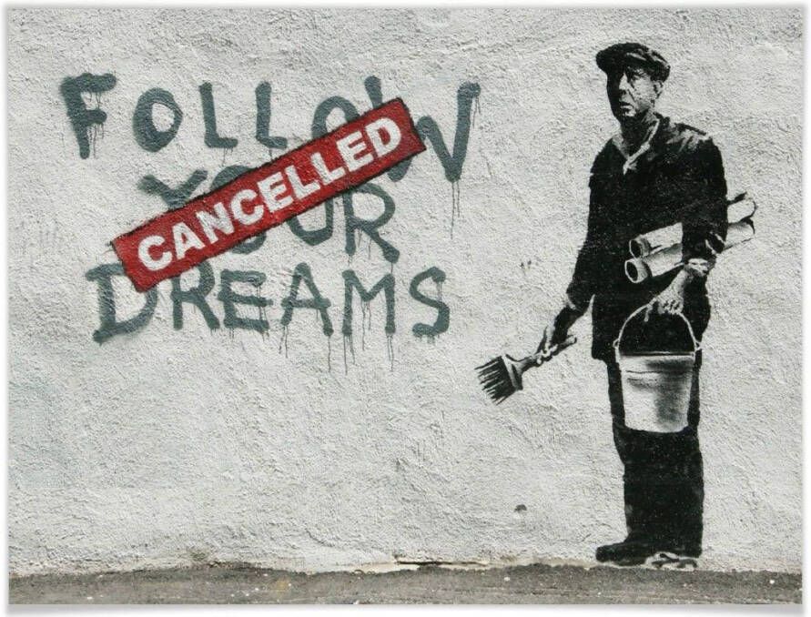 Wall-Art Poster Graffiti afbeelding Follow your dreams (1 stuk) - Foto 5