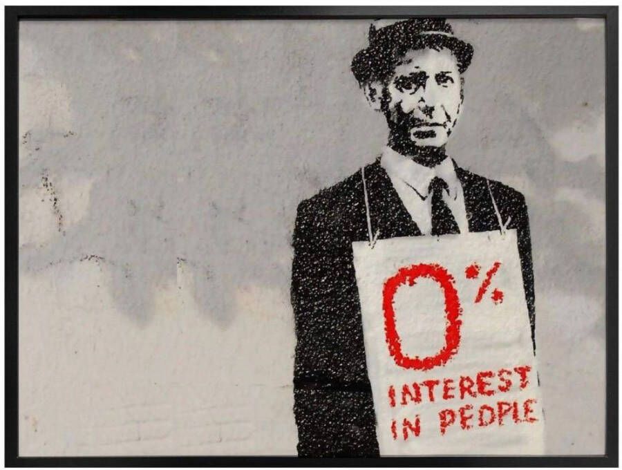 Wall-Art Poster Graffiti afbeelding Zero interest in people (1 stuk) - Foto 4