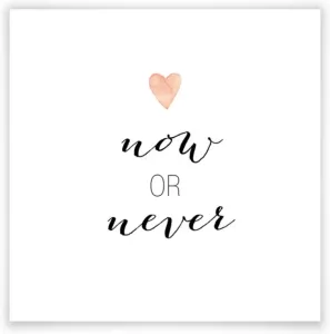 Wall-Art Poster Nu of nooit Poster artprint wandposter (1 stuk)