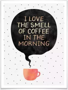 Wall-Art Poster Smell of coffee (1 stuk)