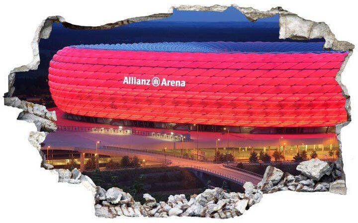 Wall-Art Wandfolie 3D voetbal FCB Allianz Arena (1 stuk) - Foto 2