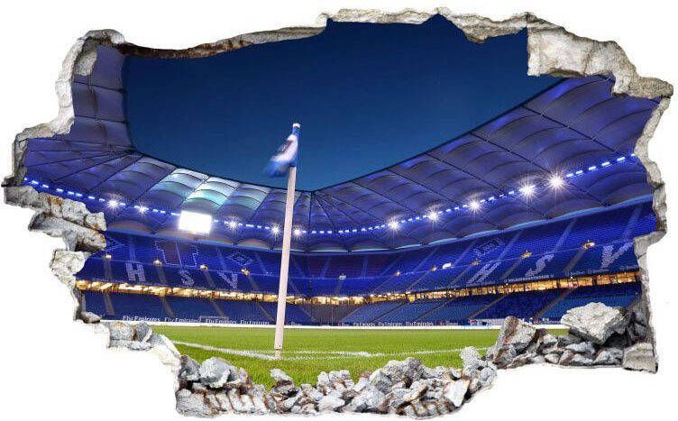 Wall-Art Wandfolie 3D voetbal HSV Arena 02 zelfklevend verwijderbaar (1 stuk) - Foto 2