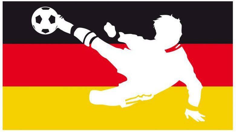 Wall-Art Wandfolie Duitsland vlag + voetballer (1 stuk) - Foto 2