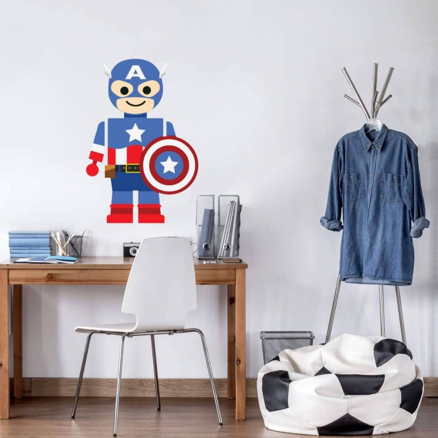 Wall-Art Wandfolie Speelfiguur held Captain America (1 stuk) - Foto 2