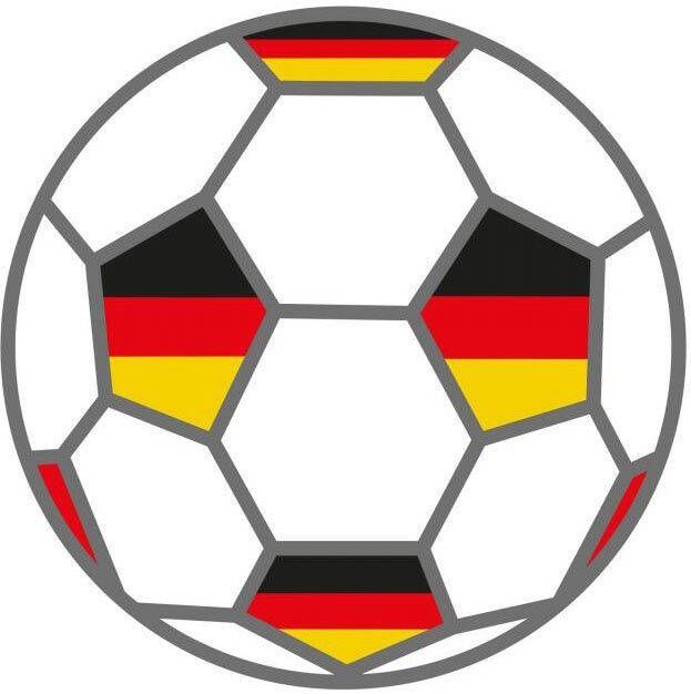 Wall-Art Wandfolie Voetbal + Duitsland vlaggen (1 stuk)