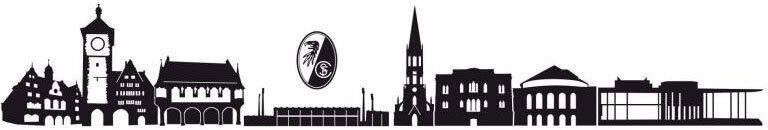 Wall-Art Wandfolie Voetbal SC Freiburg skyline + logo (1 stuk) - Foto 2