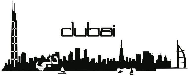 Wall-Art Wandfolie XXL stad skyline Dubai 120 cm (1 stuk) - Foto 2