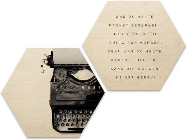 Wall-Art Wandspreuk Citaat vintage opschrift beelden (set 2 stuks) - Foto 5