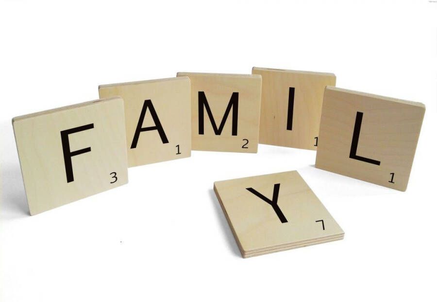 Wall-Art Wandspreuk Scrabble deco letters Family (set 6 stuks) - Foto 3