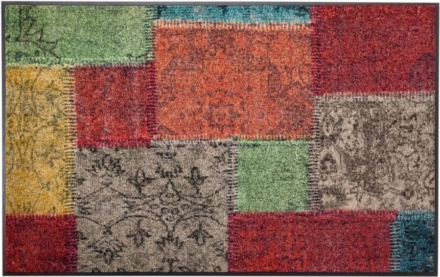 Wash+dry by Kleen-Tex Loper Vintage Patches Inloopmatten modern patchworkdesign antislip wasbaar - Foto 4