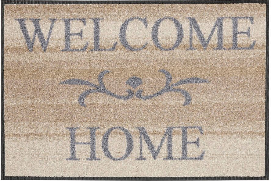 Wash+dry by Kleen-Tex Mat Welcome Home Inloopmat met quote geschikt voor binnen en buiten wasbaar