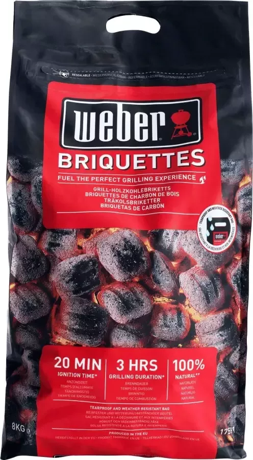 Weber Houtpellets Smoke Fire Brikettes 8 kg voor tot drie uur verhitten - Foto 1