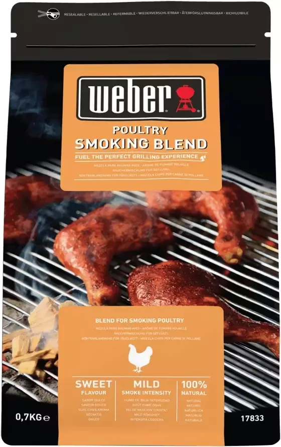 Weber Houtspaanders Rookmix Gevogelte Rookchips Mix 700 g voor gevogeltevlees