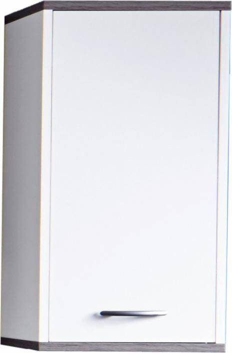 Welltime Hangend kastje Sanremo Badkamerkast met 2 vakken in wit rookzilverkleur (B D H) 32 21 60 cm