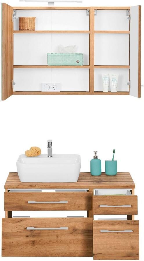 Welltime Badkamerserie Davos Breedte 50 cm met extra rek (3-delig) - Foto 4