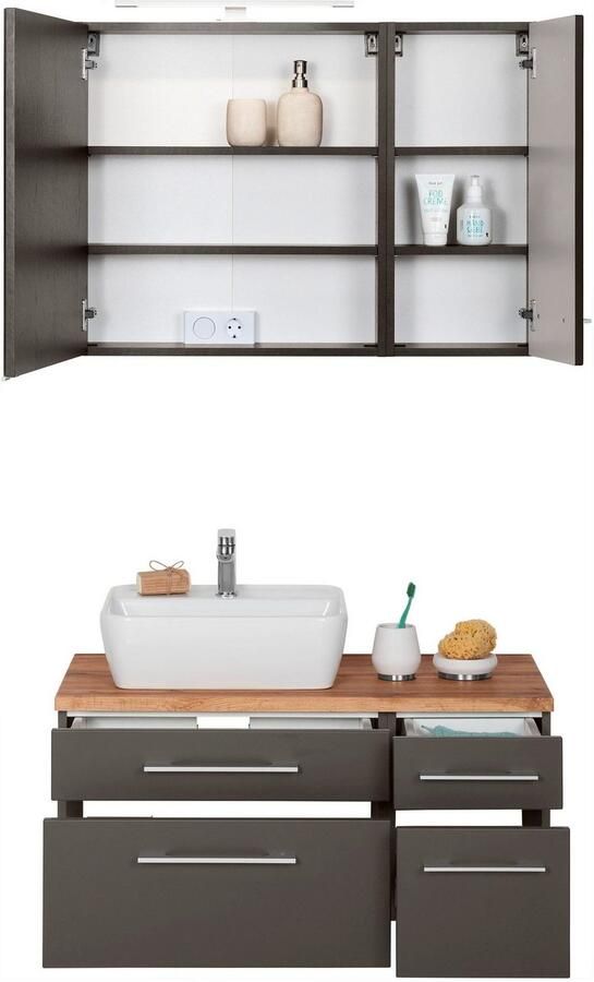 Welltime Badkamerserie Davos Breedte 50 cm met extra rek (3-delig) - Foto 10