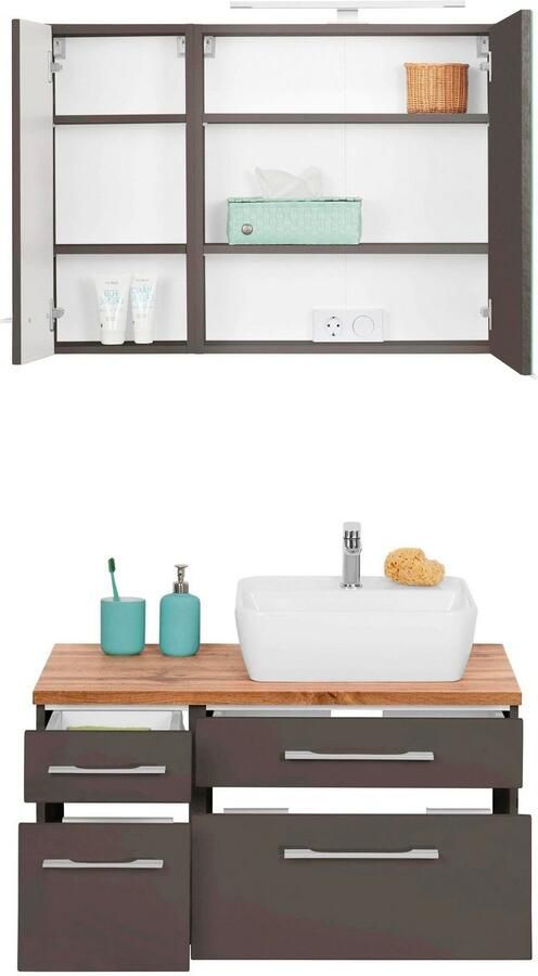 Welltime Badkamerserie Davos Breedte 50 cm met extra rek (3-delig) - Foto 5