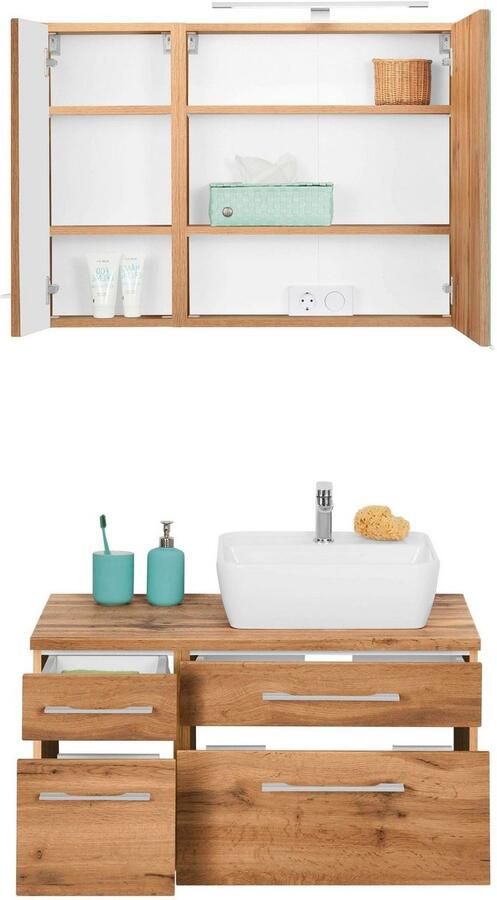 Welltime Badkamerserie Davos Breedte 50 cm met extra rek (3-delig) - Foto 3