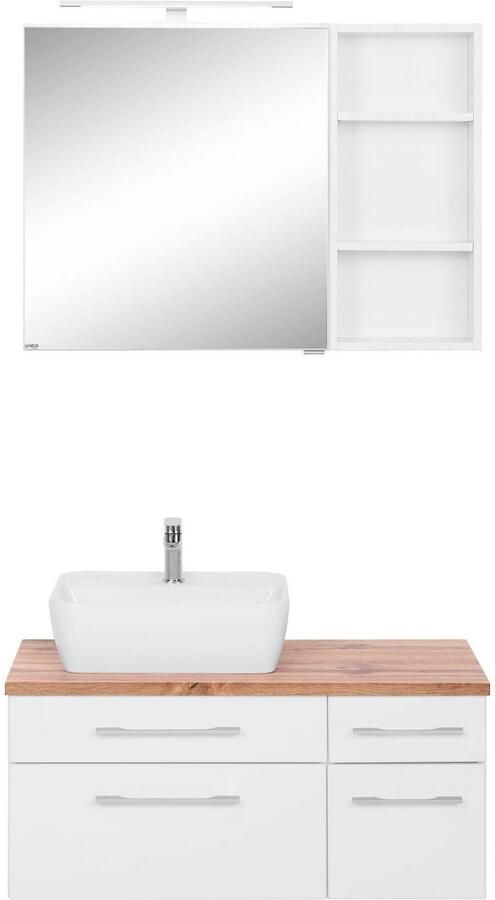 Welltime Badkamerserie Davos Breedte 50 cm met hoekige wasbak (3-delig) - Foto 7