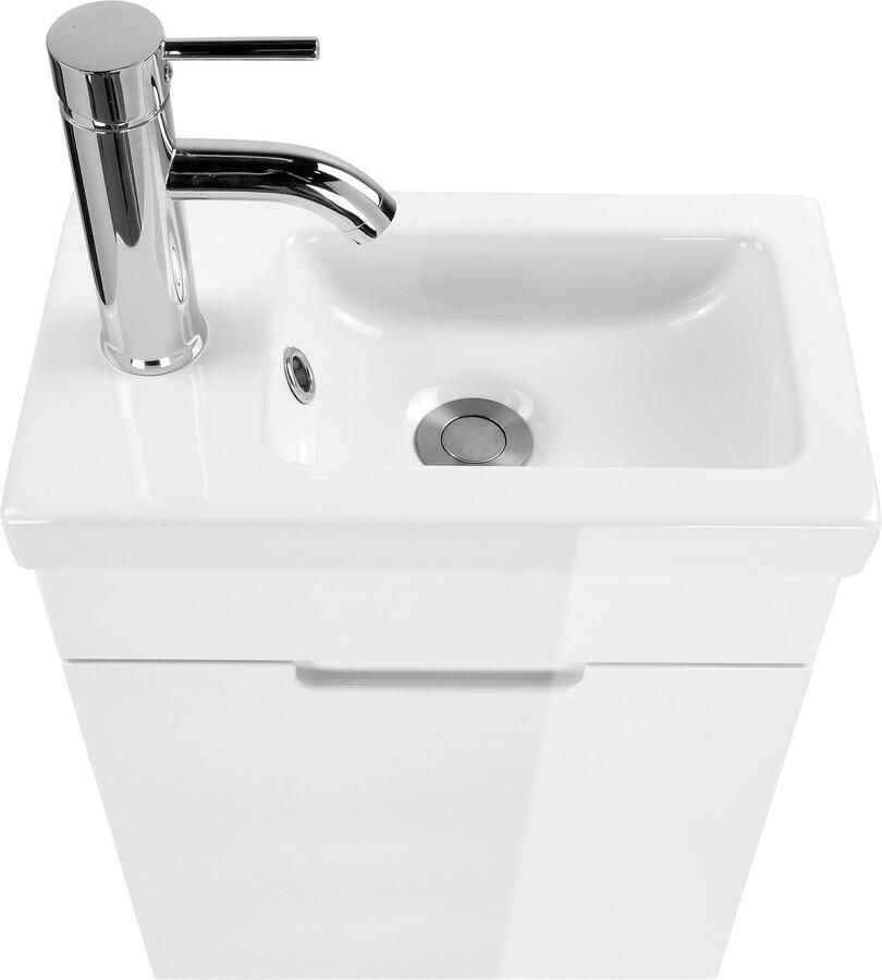 Welltime Badkamerserie Lund gastenbadkamer set gastentoilet wastafelmeubelset (complete set)