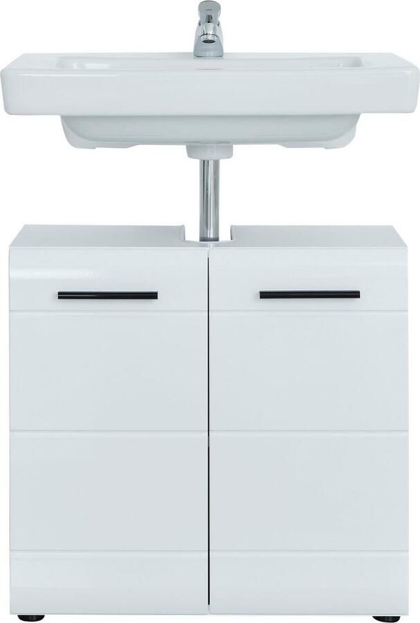 Welltime Badkamerserie Sovana Badkamermeubels met hoogglanzende fronten inclusief opbouwverlichting (set 5-delig) - Foto 15