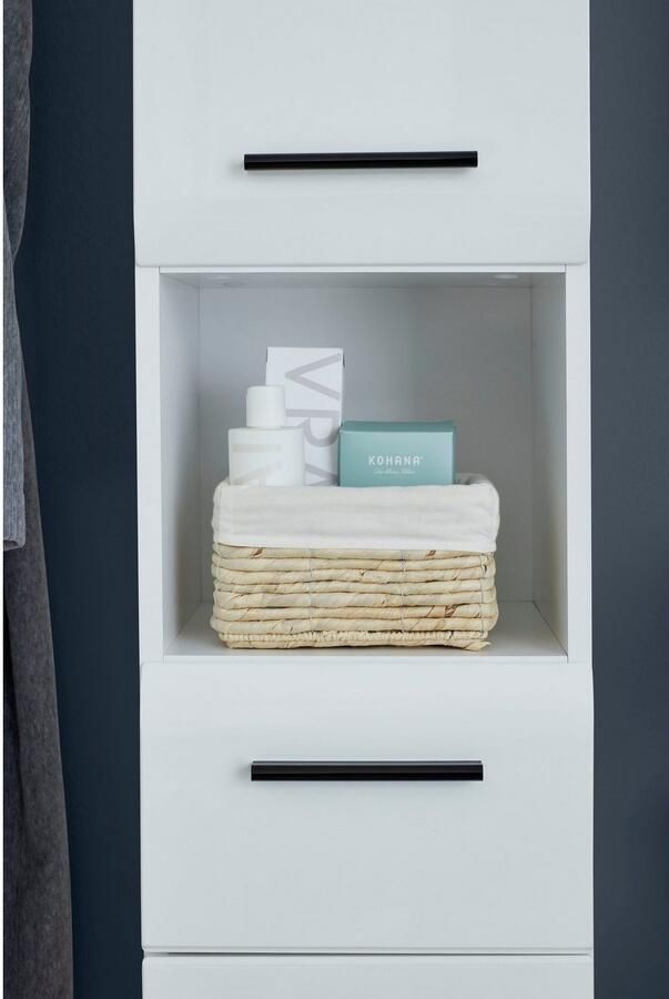 Welltime Badkamerserie Sovana Badkamermeubels met hoogglanzende fronten inclusief opbouwverlichting (set 5-delig) - Foto 16