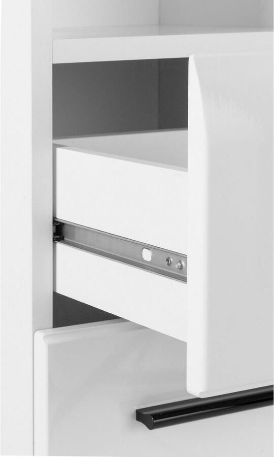 Welltime Badkamerserie Sovana Badkamermeubels Spiegel met verlichting hoge kast en wastafel (set 3-delig) - Foto 10