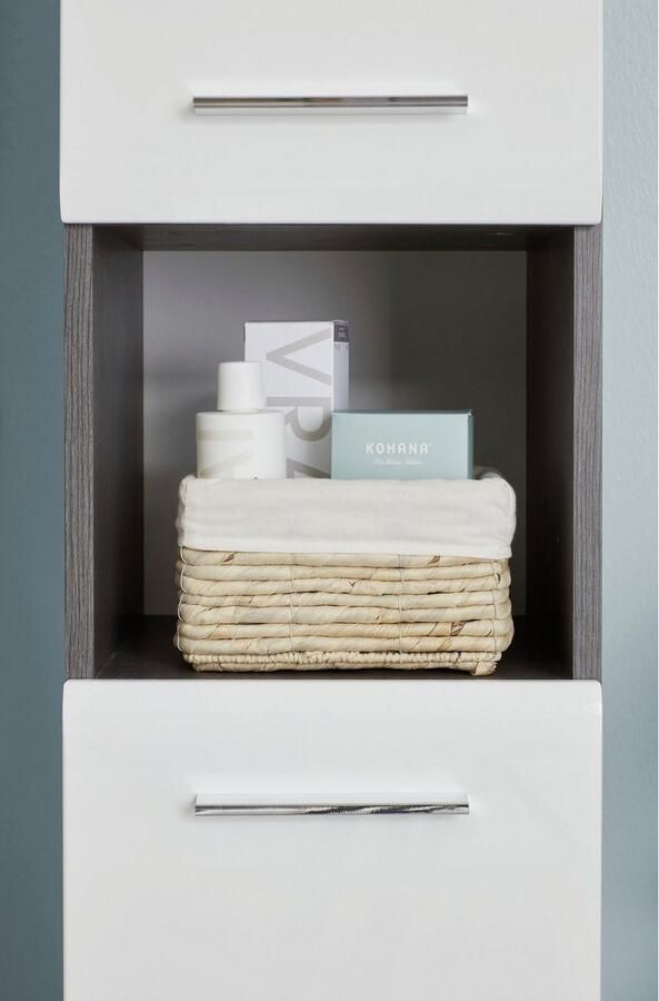 Welltime Badkamerserie Sovana Hoge kast wastafel en spiegelkast met verlichting (set 3-delig) - Foto 6