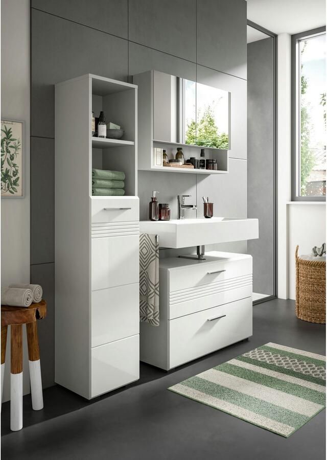 Welltime Spiegelkast Calcio breedte 74 cm 2 spiegeldeuren 1 plank 3 vakken - Foto 4