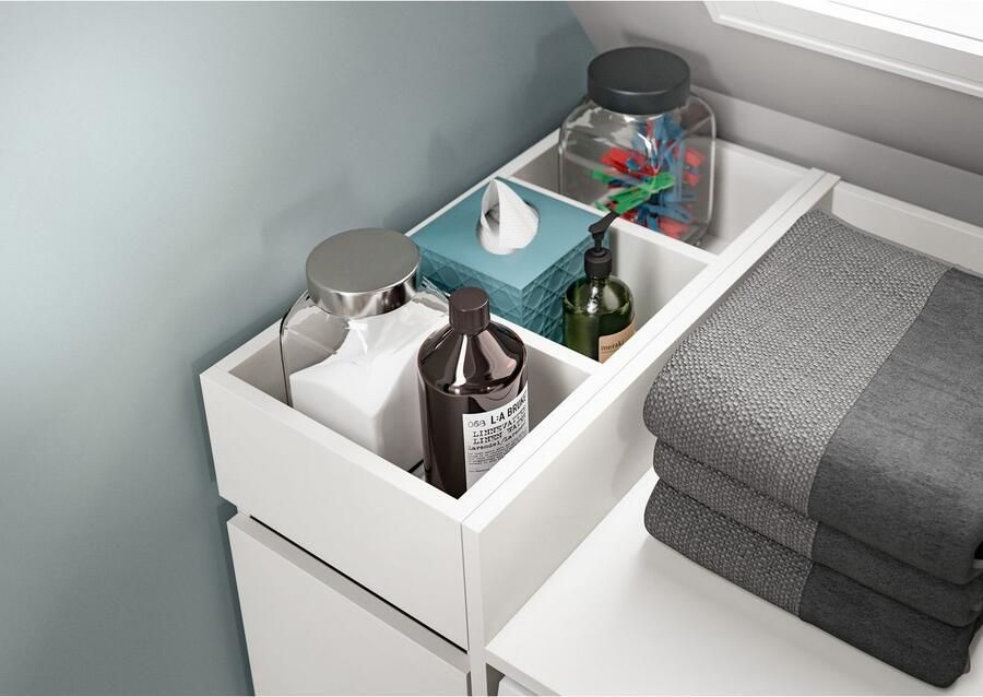 Welltime Aanbouwrek Falas hoogte 101 cm apothekersuitrek met 3 vakken 3 open opbergvakken - Foto 3