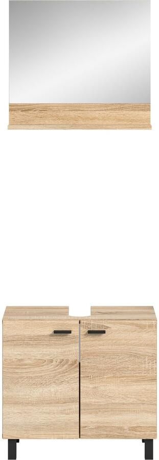 Welltime Badmeubelset Tampa bestaand uit wastafelonderkast en spiegel breedte 57cm(set 2 stuks) - Foto 8