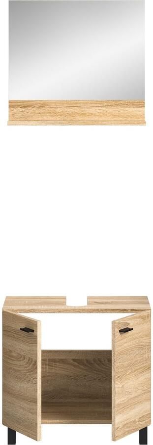 Welltime Badmeubelset Tampa bestaand uit wastafelonderkast en spiegel breedte 57cm(set 2 stuks) - Foto 9