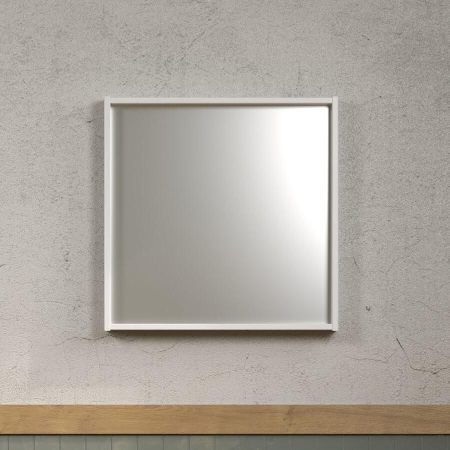 Welltime Badspiegel Kall Spiegel met lijst van gelakt massief hout Met floatglas (1 stuk)