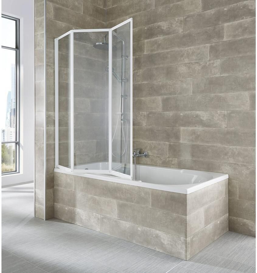 Welltime Badwand Nassau Badscherm spatscherm voor badkuip glaswand (3-delig) - Foto 2