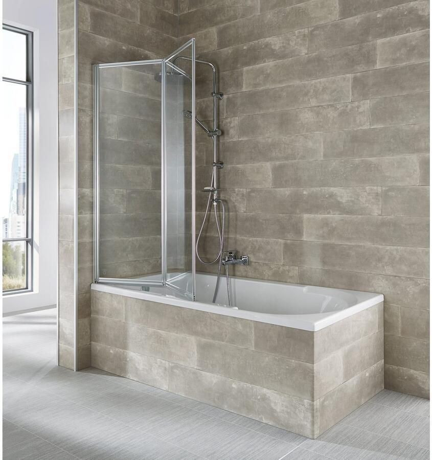 Welltime Badwand Nassau Volledig opvouwbaar (2-delig)