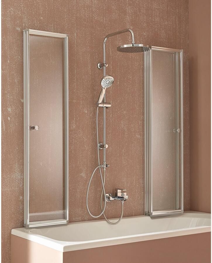 Welltime Badwand Summer Badscherm glaswand bestaand uit 6 elementen (6-delig)