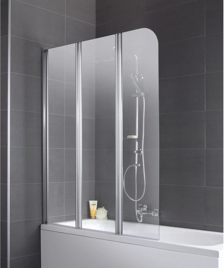 Welltime Badwand Summer Doucheafscheiding voor badkuip spatscherm voor badkuip (3-delig)