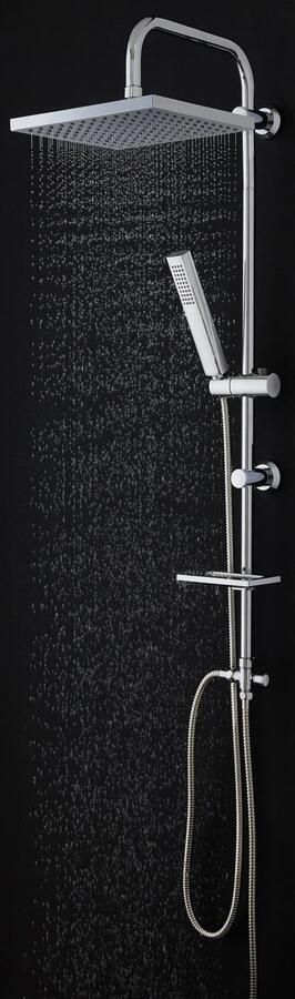 Welltime Douchestang-set Lina Regendouche met zeepplank 20 cm kantlengte. - Foto 6