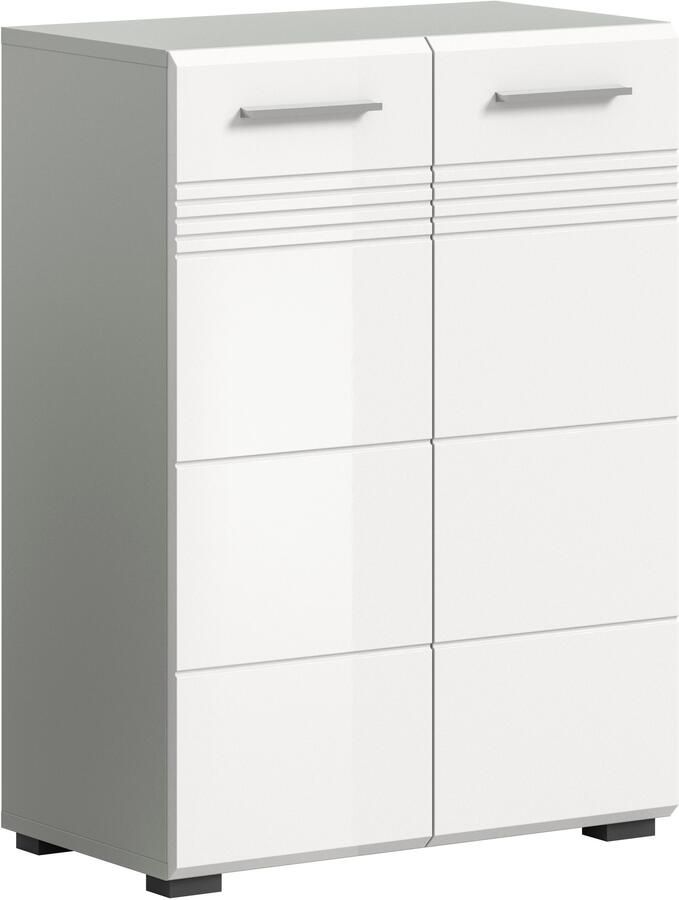 Welltime Halfhoge kast Calcio hoogte 80 cm 2 deuren 2 planken 3 vakken - Foto 5