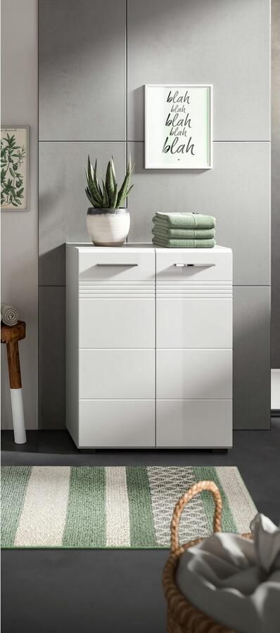 Welltime Halfhoge kast Calcio hoogte 80 cm 2 deuren 2 planken 3 vakken - Foto 4