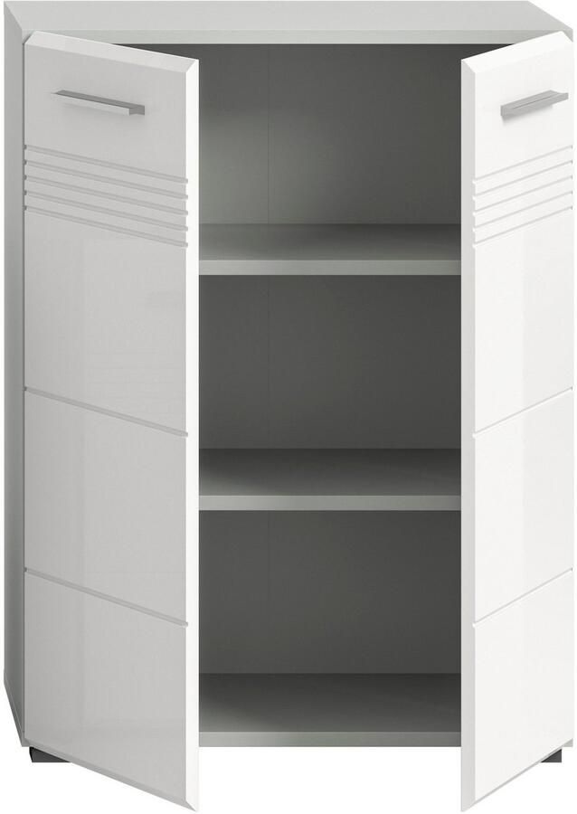 Welltime Halfhoge kast Calcio hoogte 80 cm 2 deuren 2 planken 3 vakken - Foto 3