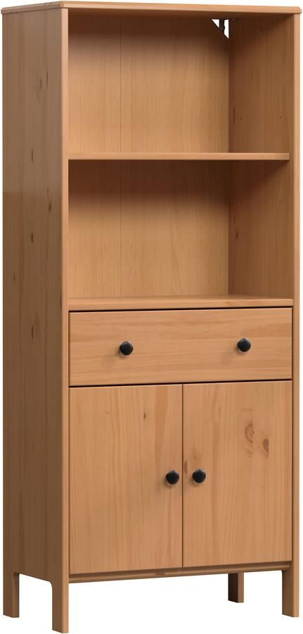 Welltime Halfhoge kast Kall Brede badkamerplank van massief grenenhout Wit of bruin gelakt (1 stuk) - Foto 8