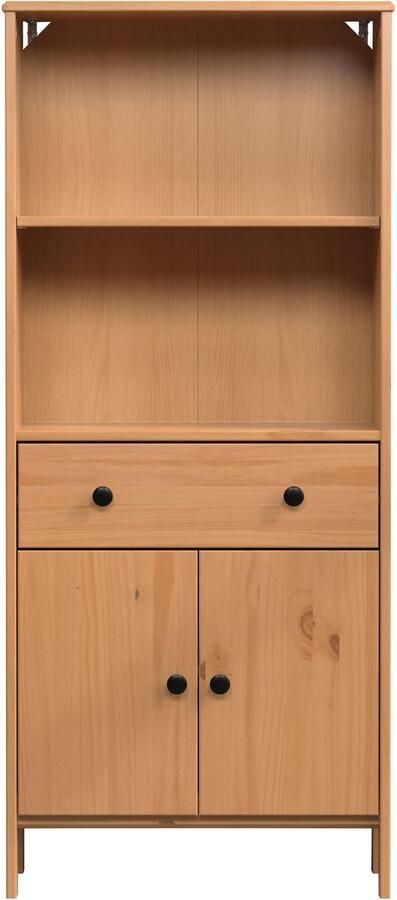 Welltime Halfhoge kast Kall Brede badkamerplank van massief grenenhout Wit of bruin gelakt (1 stuk) - Foto 5